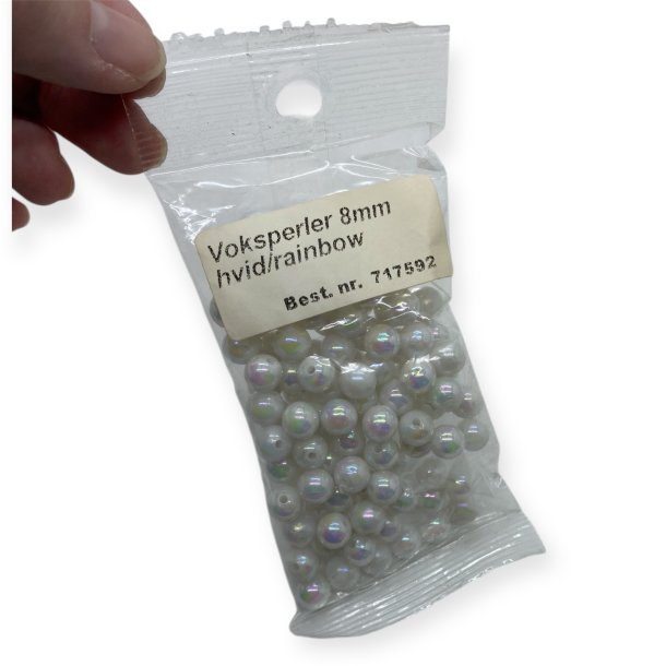 Hvid/rainbow effekt voksperler