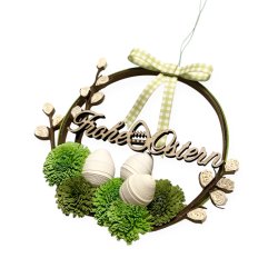 Laserskret tr-tekst Frohe Ostern