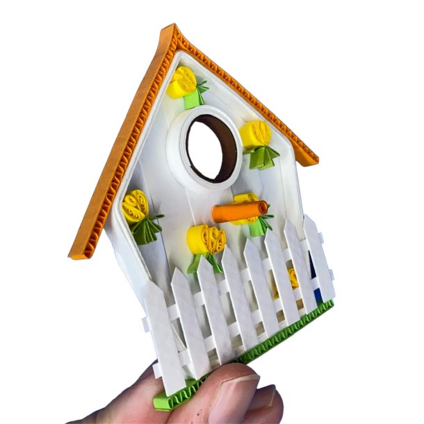 Instruktion Quilling Fuglehus