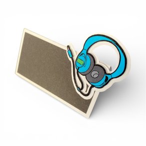 Bordkort gamer-tema, bl� headset