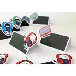 Bordkort gamer-tema, r�d sk�rm