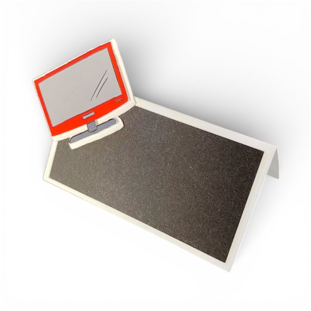 Bordkort gamer-tema, r�d sk�rm