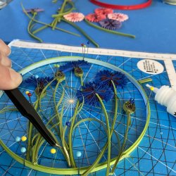 Instruktion Quilling Kornblomst