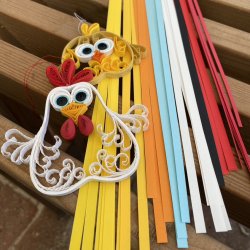 Instruktion Quilling Hne og Kylling