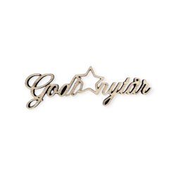 Laserskret tr-tekst Godt nytr