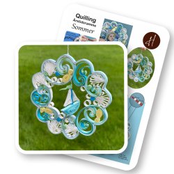 Ide-side Quilling �rstidsramme Sommer (med trin for trin fotos) 