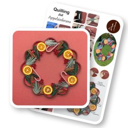 Ide-side Quilling Appelsinkrans (med trin for trin fotos) 