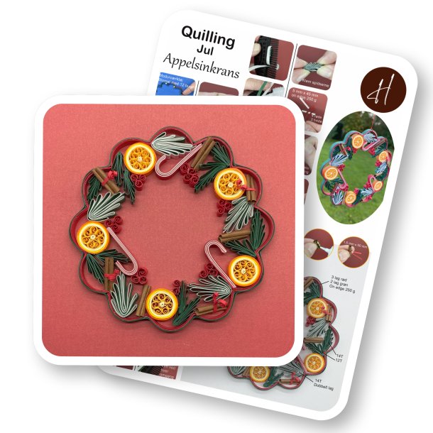 Ide-side Quilling Appelsinkrans (med trin for trin fotos) 