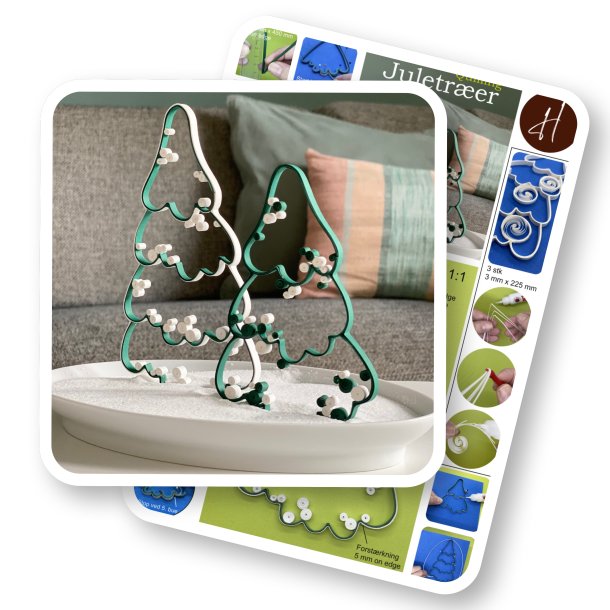 Ide-side Quilling Juletr�er (med trin for trin fotos) 