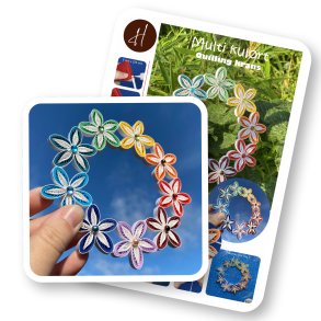 Ide-side Multi kul�rt quilling krans (med trin for trin fotos) 
