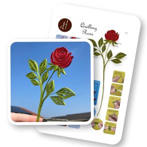 Ide-side Quilling Rose (med trin for trin fotos) 
