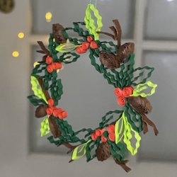 Instruktion Quilling Krans Vinter