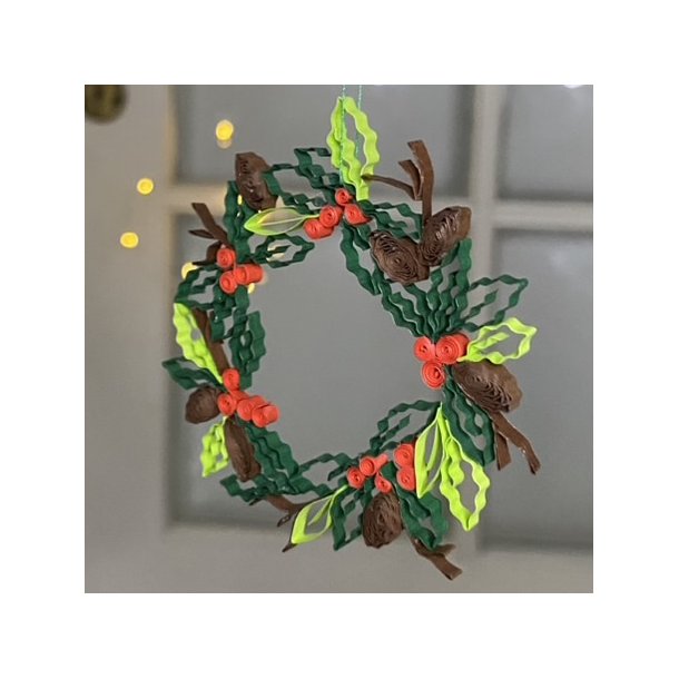 Instruktion Quilling Krans Vinter