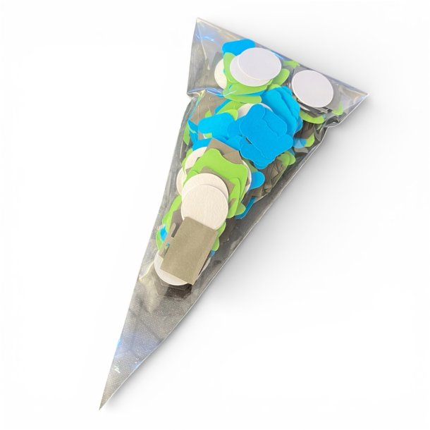 Gamer bordpynt, konfetti bl�/gr�n