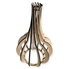 Laserskret tr-vase stor snoet