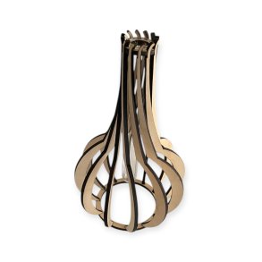 Laserskret tr-vase lille snoet