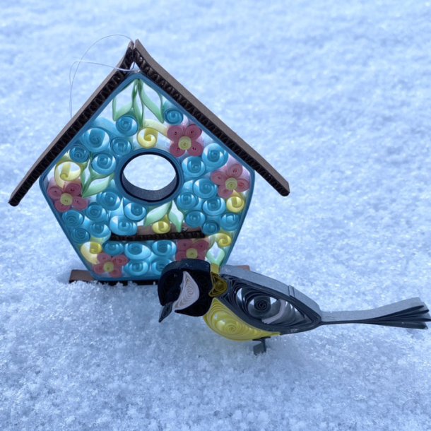 Instruktion Quilling Fuglehus