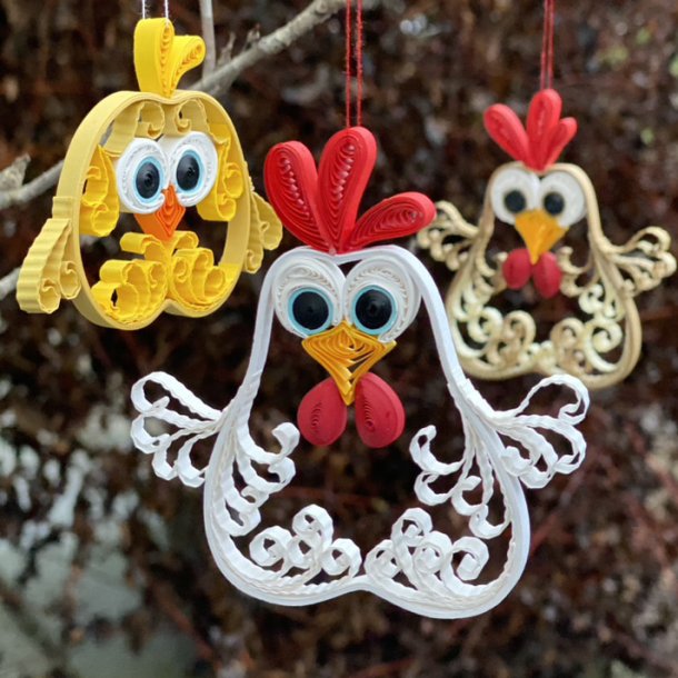 Instruktion Quilling Hne og Kylling