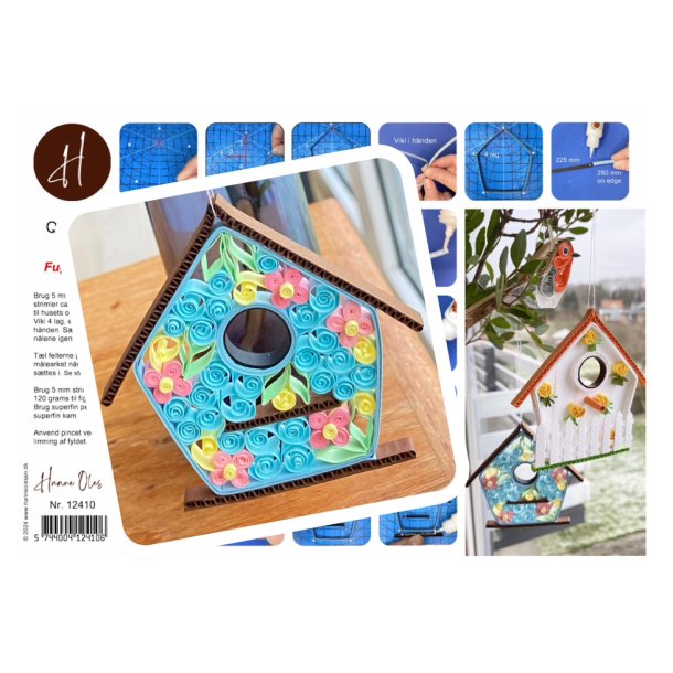 Instruktion Quilling Fuglehus