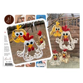 Instruktion Quilling Hne og Kylling