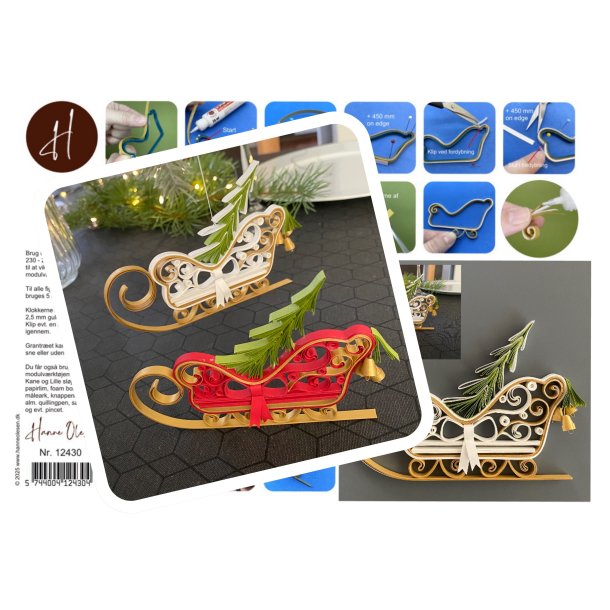 Instruktion Quilling Julekane