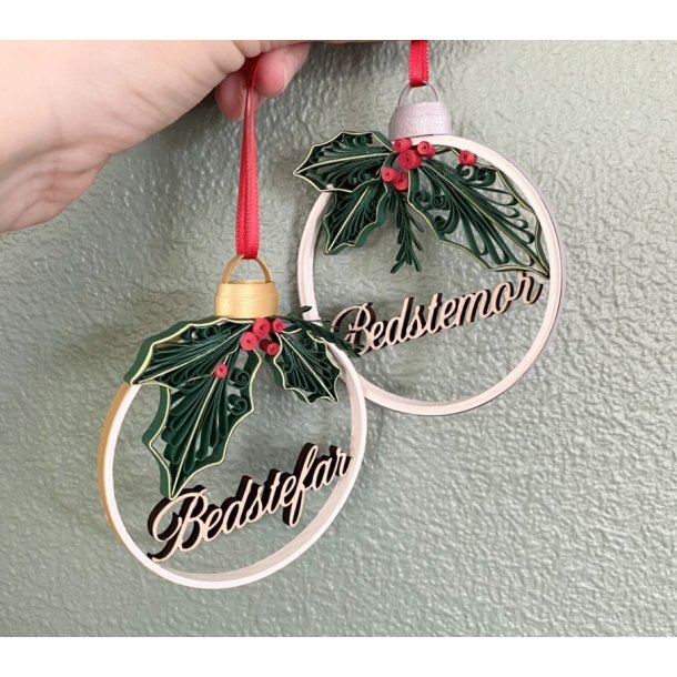 Instruktion Quilling Kristtorn kugle