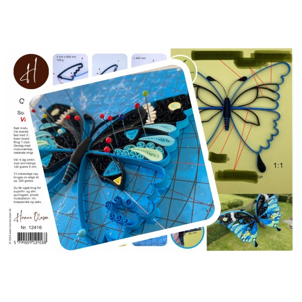 Instruktion Quilling Sommerfugl Vincent