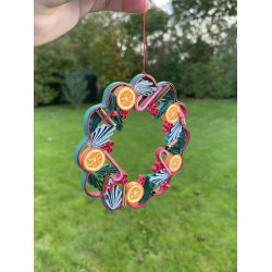 Ide-side Quilling Appelsinkrans (med trin for trin fotos) 