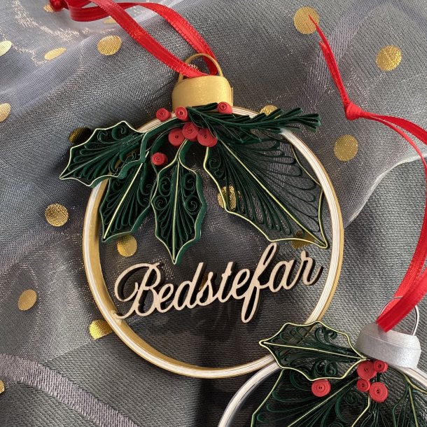 Instruktion Quilling Kristtorn kugle