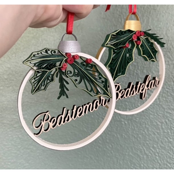 Instruktion Quilling Kristtorn kugle