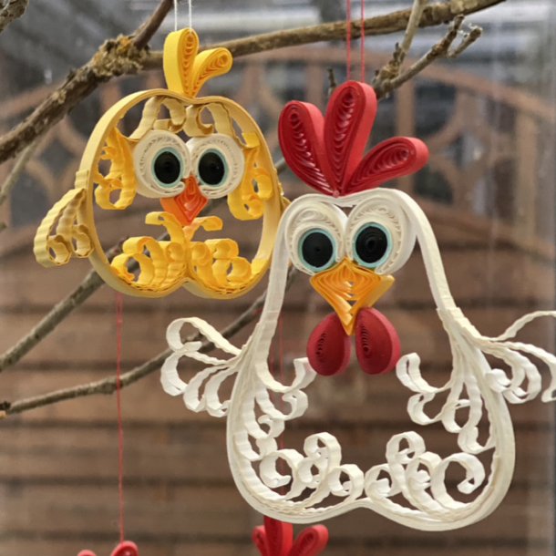 Instruktion Quilling Hne og Kylling