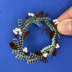 Instruktion Quilling Krans Vinter