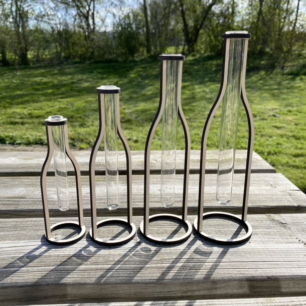 Trflaske med glas 19 cm