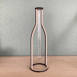 Trflaske med glas 19 cm